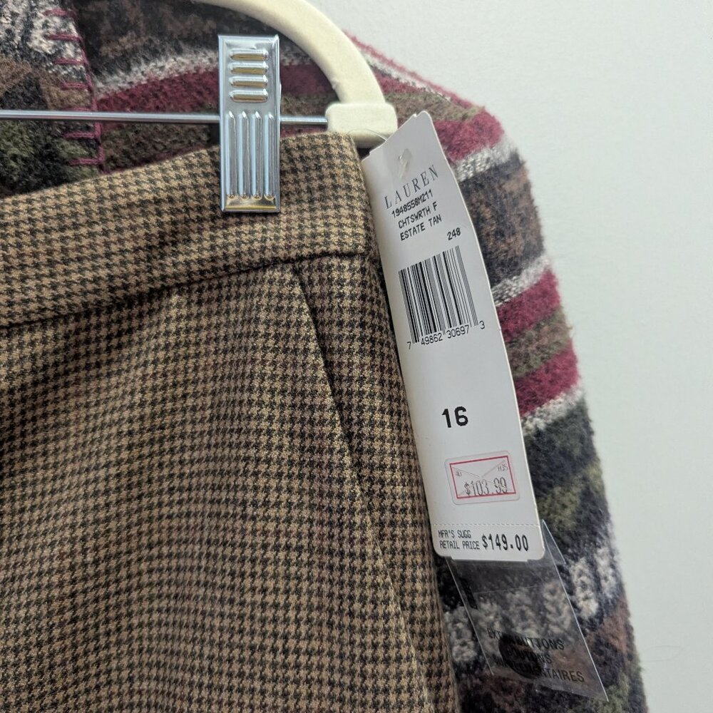 NWT Ralph Lauren Wide Leg Wool Trouser